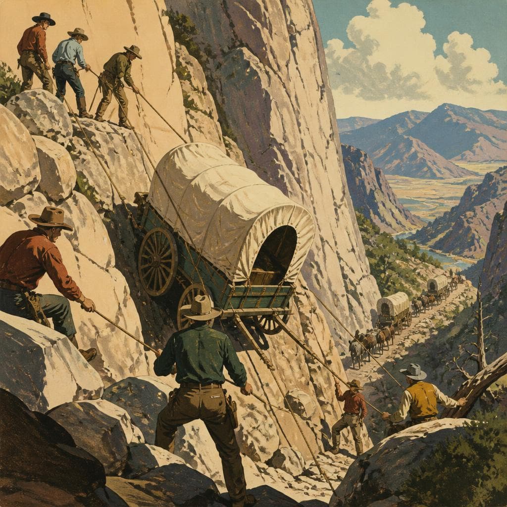 Cover art for Lowering Wagons Through Stone