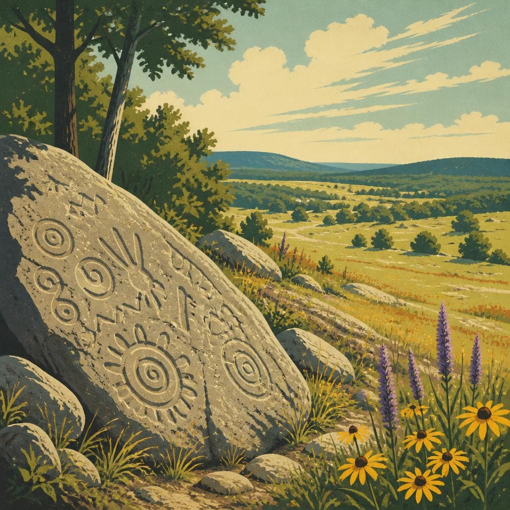 Cover art for Where Stone Carvings Meet the Glade