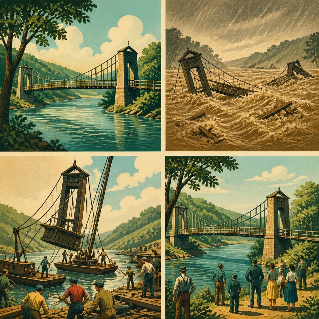 Cover art for When the River Took the Swinging Bridge