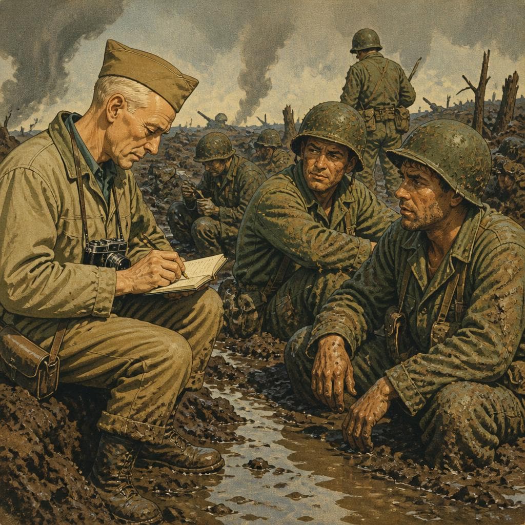 Cover art for Ernie Pyle and the Men in the Mud