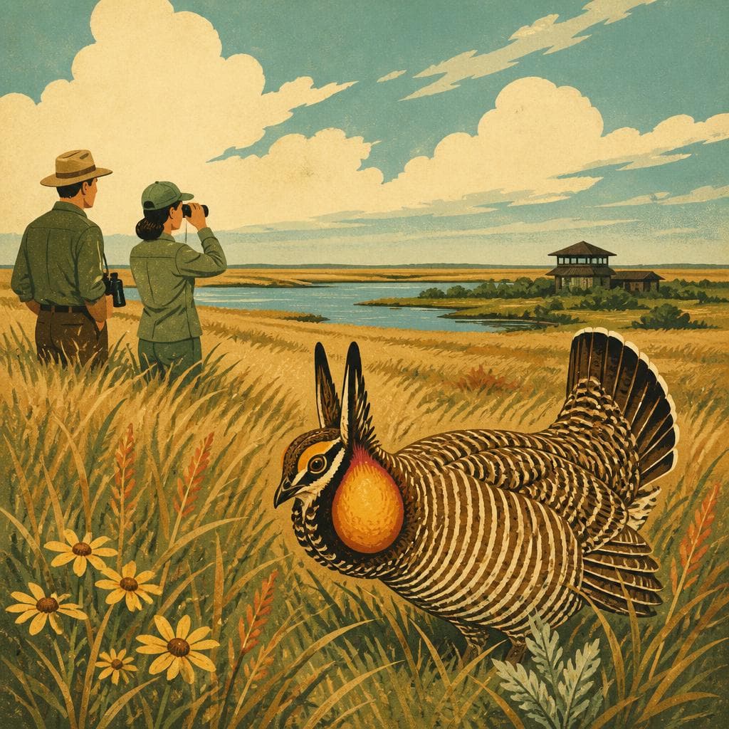 Cover art for Where Texas Keeps Fighting for a Prairie Chicken