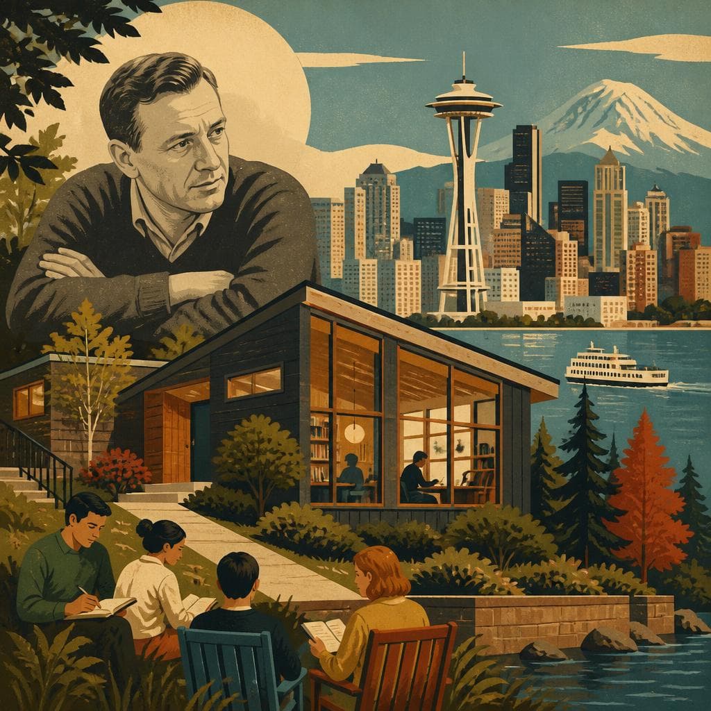 Cover art for Seattle Built a House for Writers