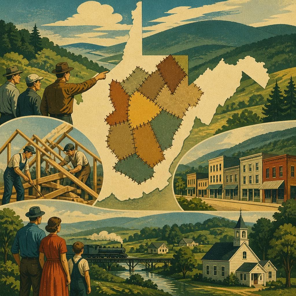 Cover art for A County Sewn Together After the War