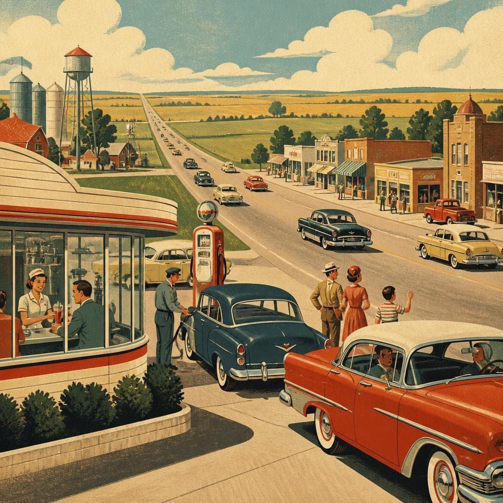 Cover art for Where the Lincoln Highway Taught Towns to Serve the Road