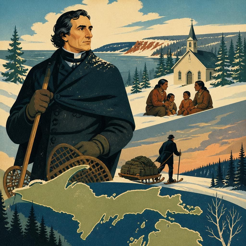 Cover art for The Man Who Crossed Winter Into Michigan History