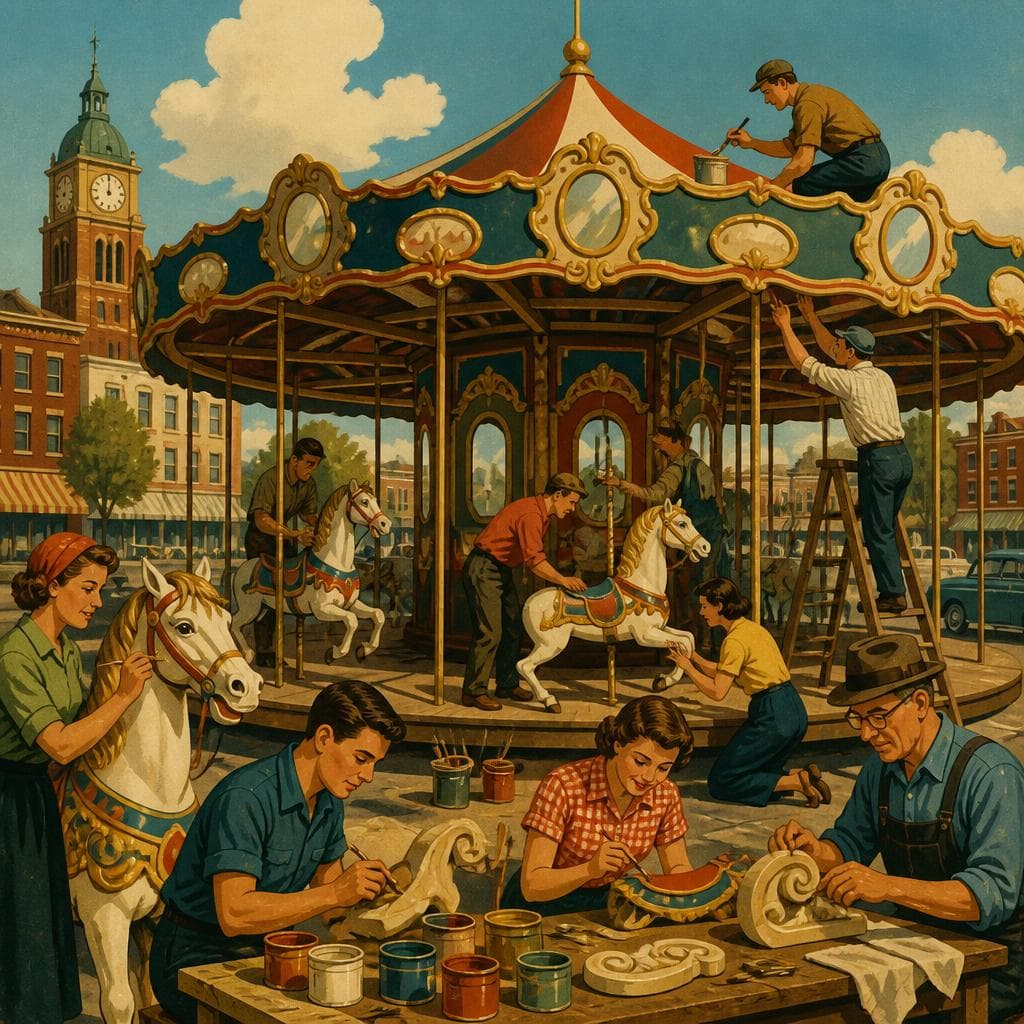 Cover art for When Kingsport Built a Carousel by Hand
