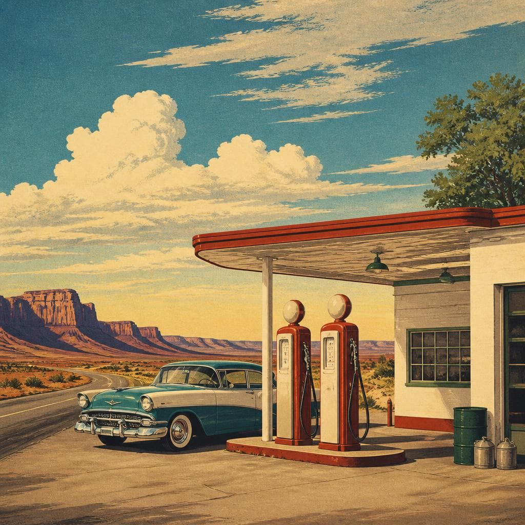Cover art for Where Route 66 Pulled In for Gas and Grace