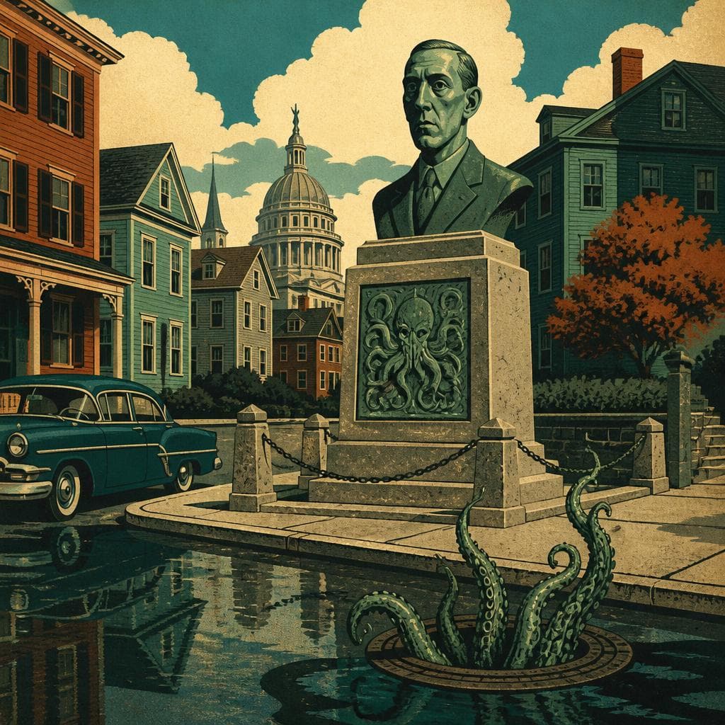 Cover art for At the Corner of Lovecraft and Memory