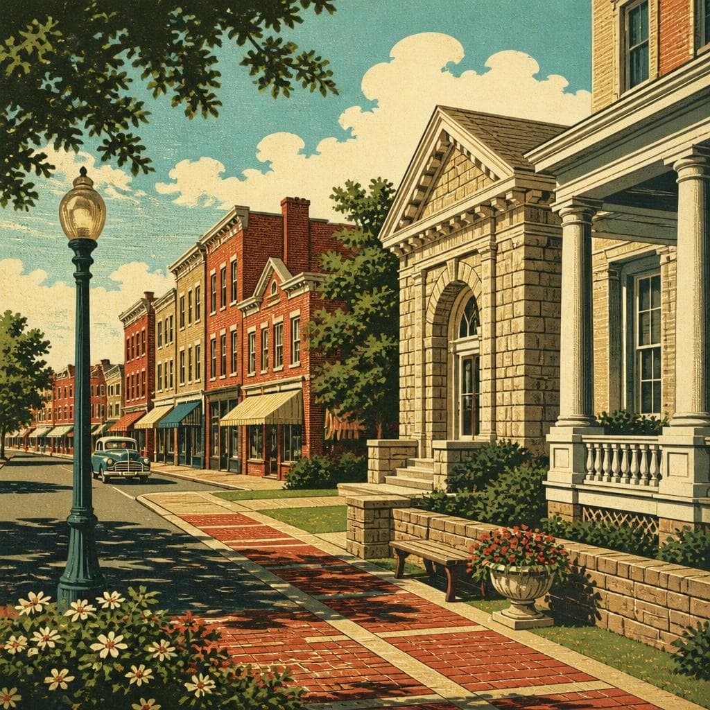 Cover art for A Town Rebuilt in Brick, Porch, and Stone
