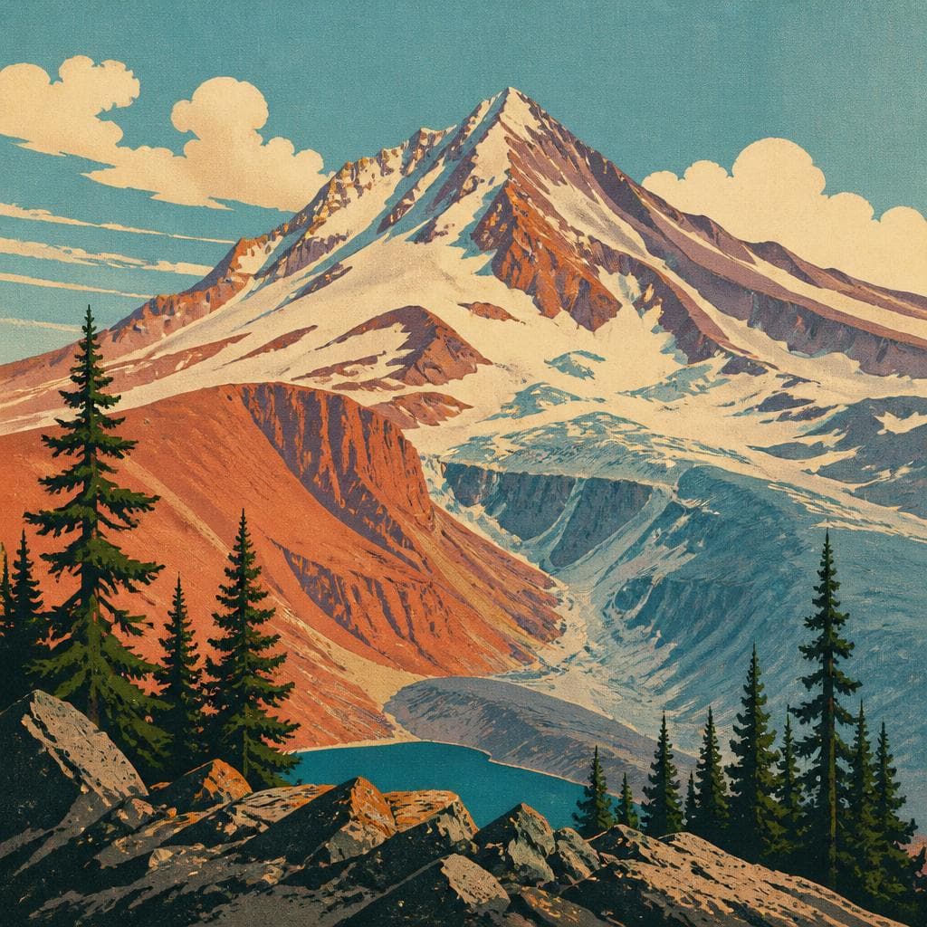 Cover art for Mount Jefferson, Cut by Fire and Ice
