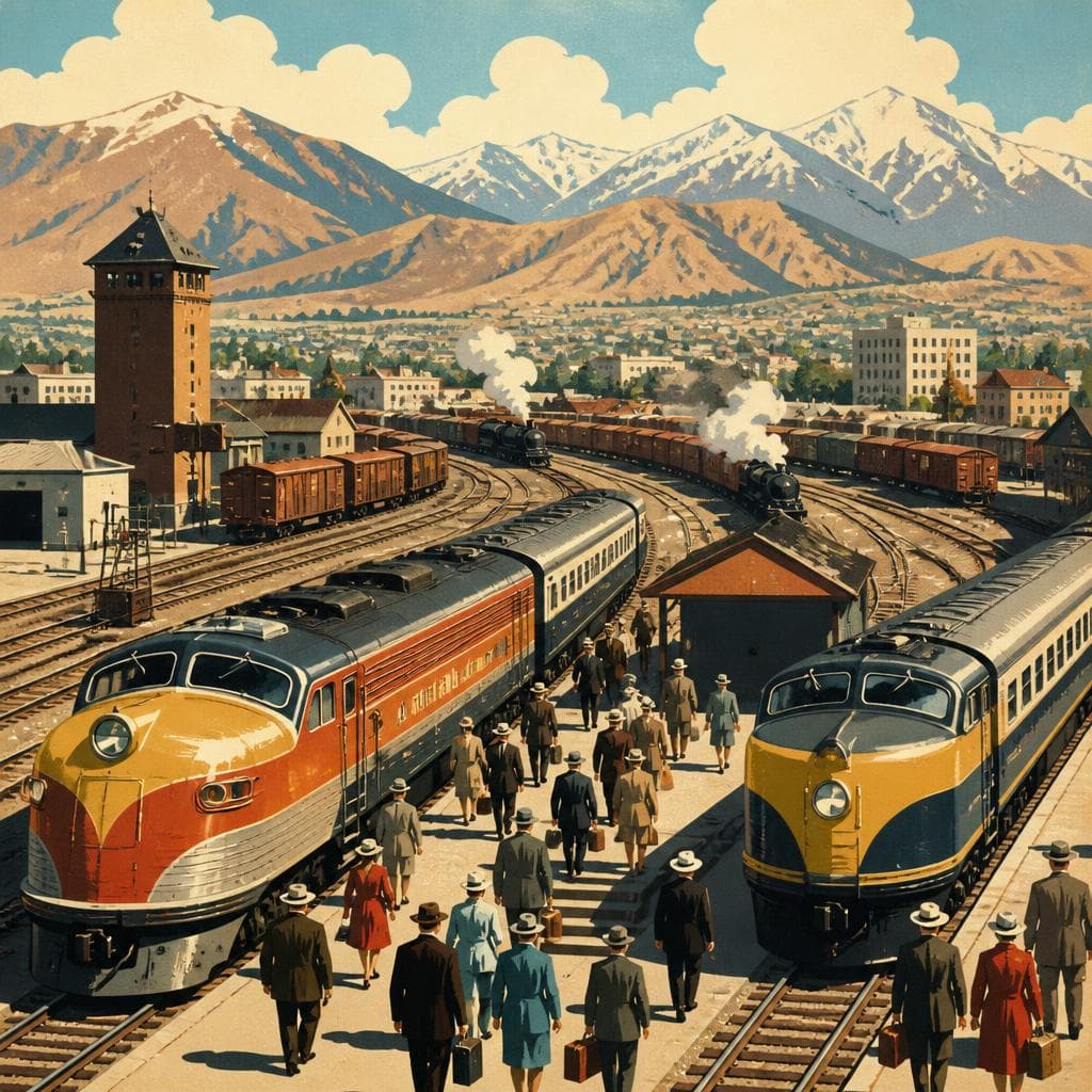 Cover art for Where the West Had to Change Trains