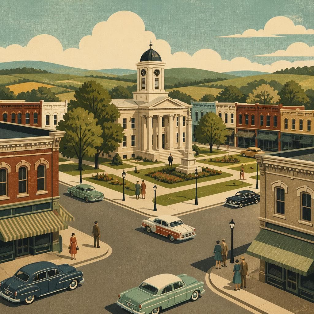 Cover art for Around the Square, a Town Takes Shape