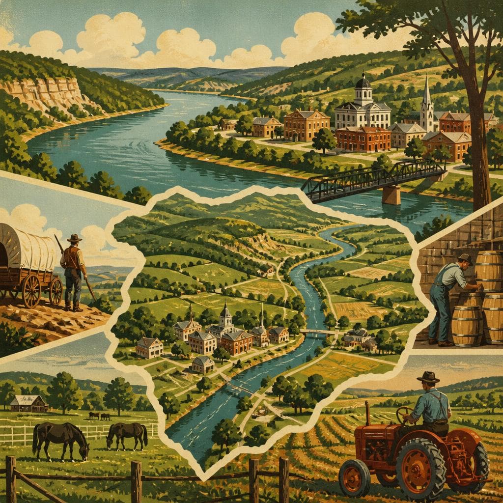 Cover art for A County Drawn by the River