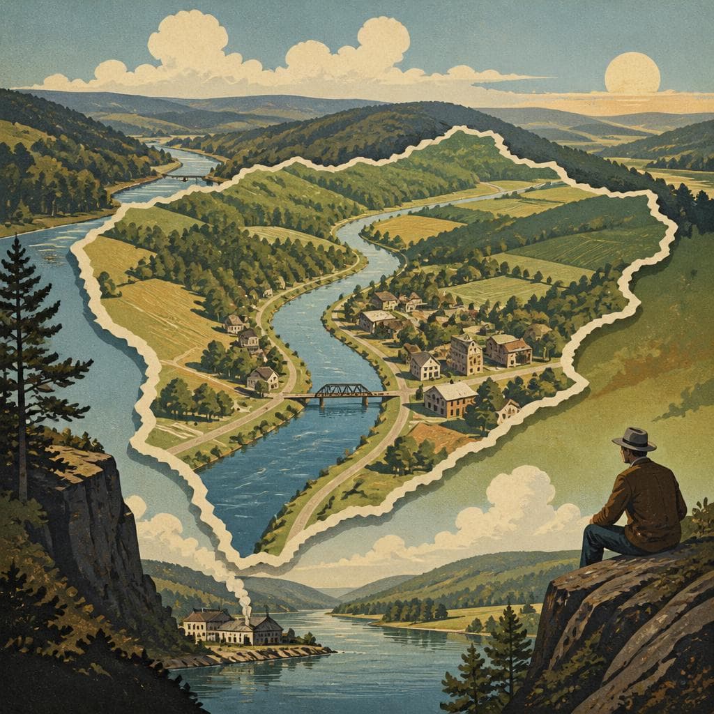Cover art for A County Shaped by River, Hills, and Distance