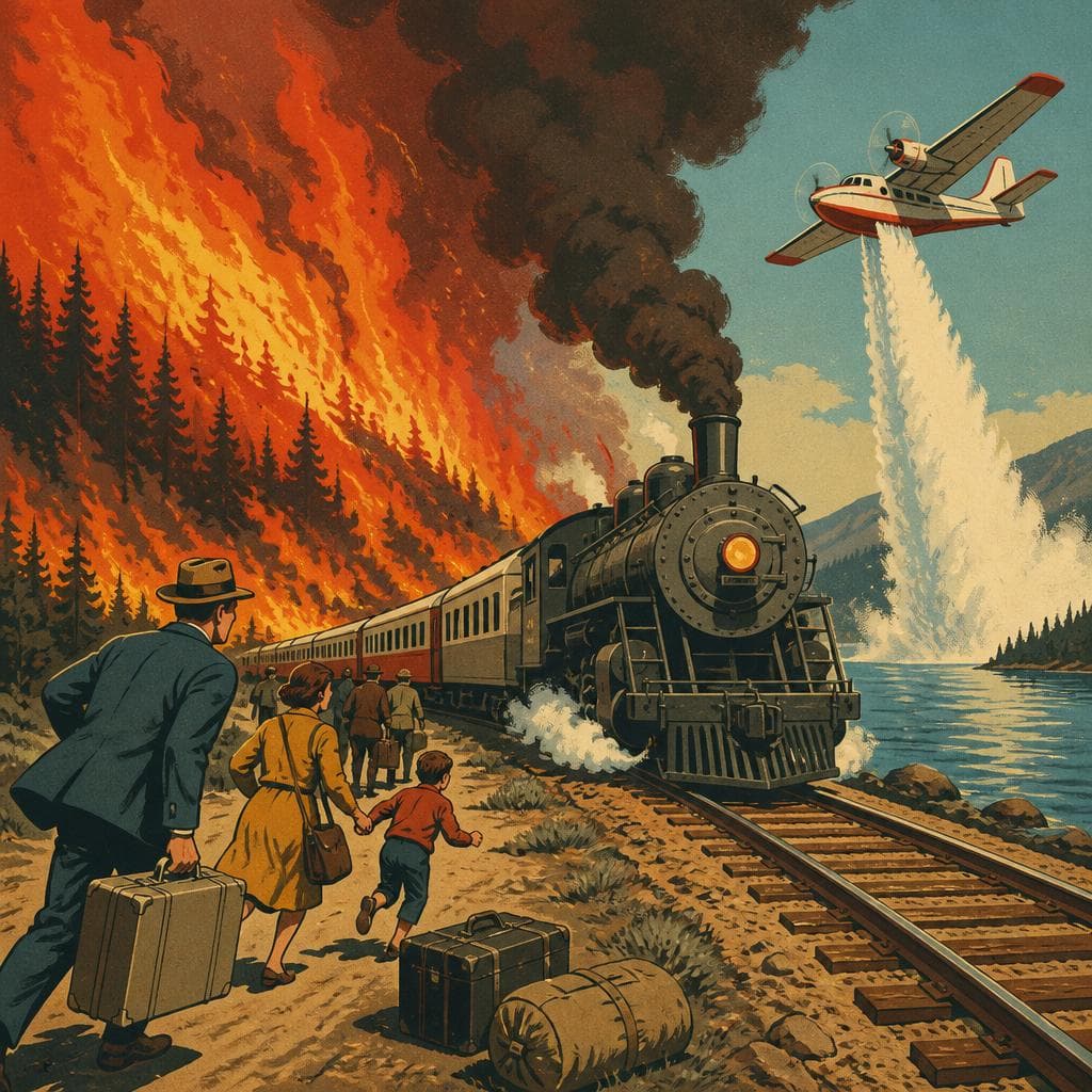 Cover art for When the Fire Chased the Trains