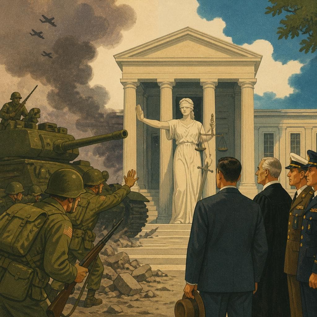 Cover art for When War Kept Stopping at the Courthouse