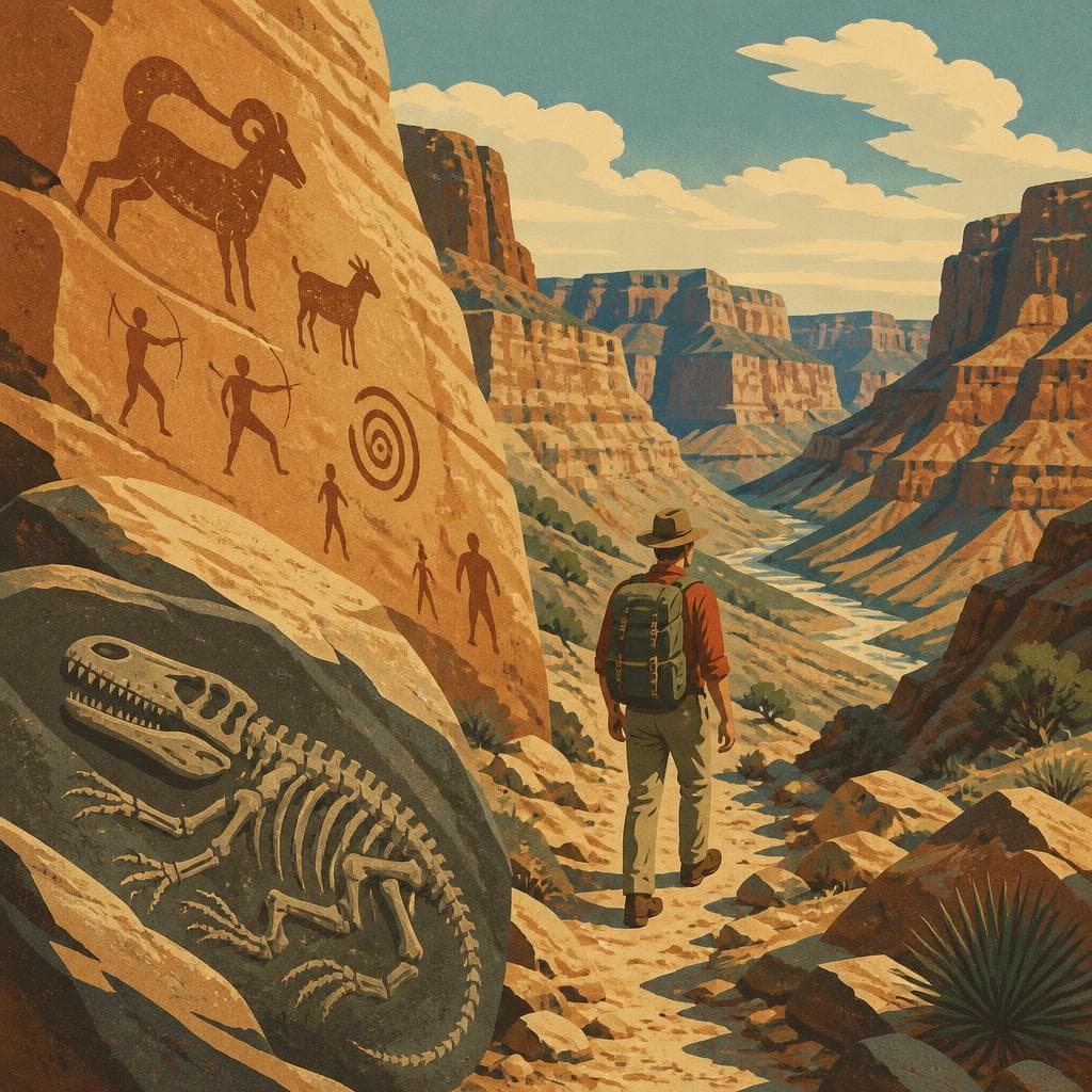 Cover art for Where Fossils and Rock Art Share a Canyon
