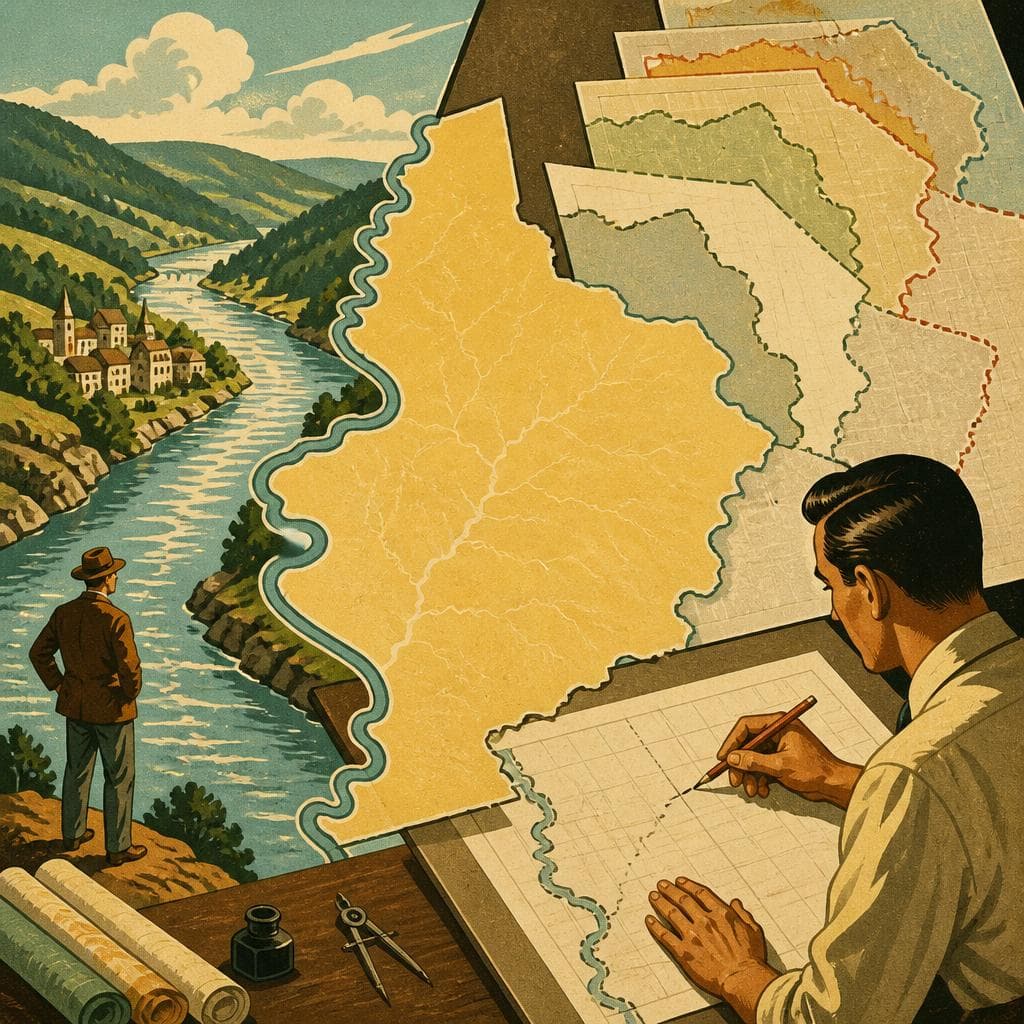 Cover art for A County Drawn Between River and Revisions