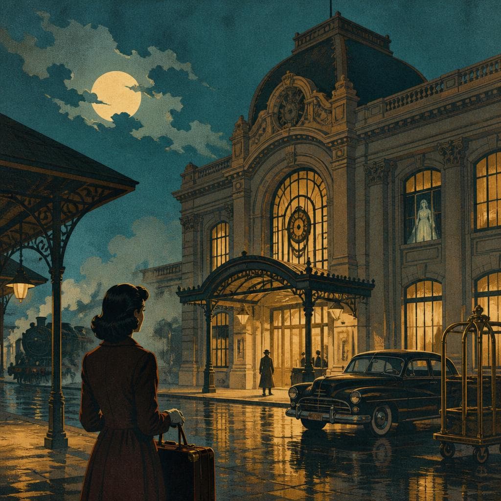 Cover art for Where the Trains Left, a Ghost Story Stayed