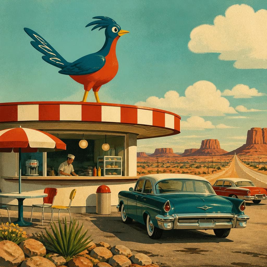 Cover art for The Bird on Route 66