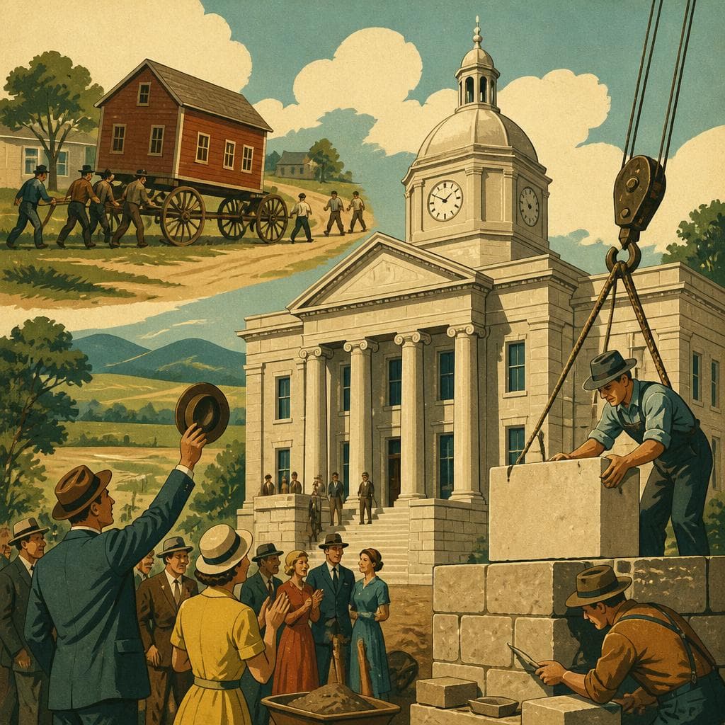 Cover art for When the County Seat Moved, Stone Made It Official