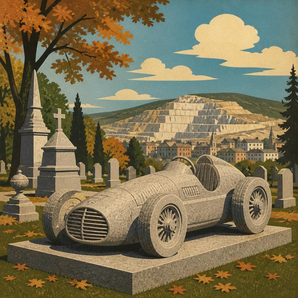 Cover art for The Granite Race Car at Hope Cemetery