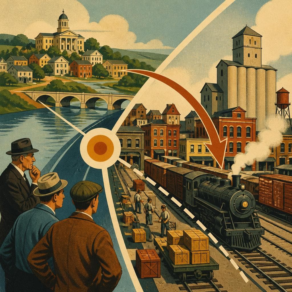 Cover art for When the Tracks Moved Dodge County’s Center of Gravity