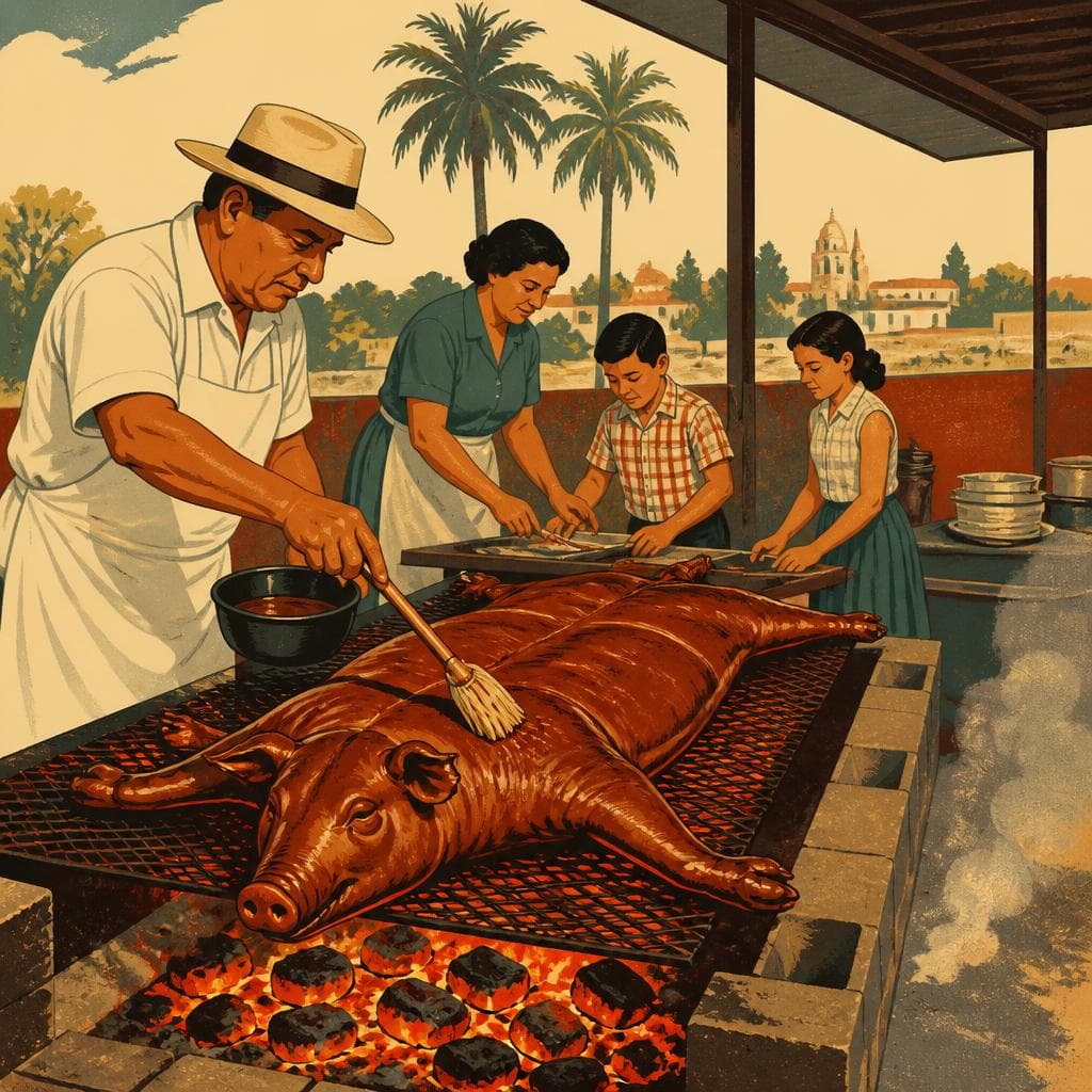 Cover art for Where Hickory Coals Keep a Tradition Alive