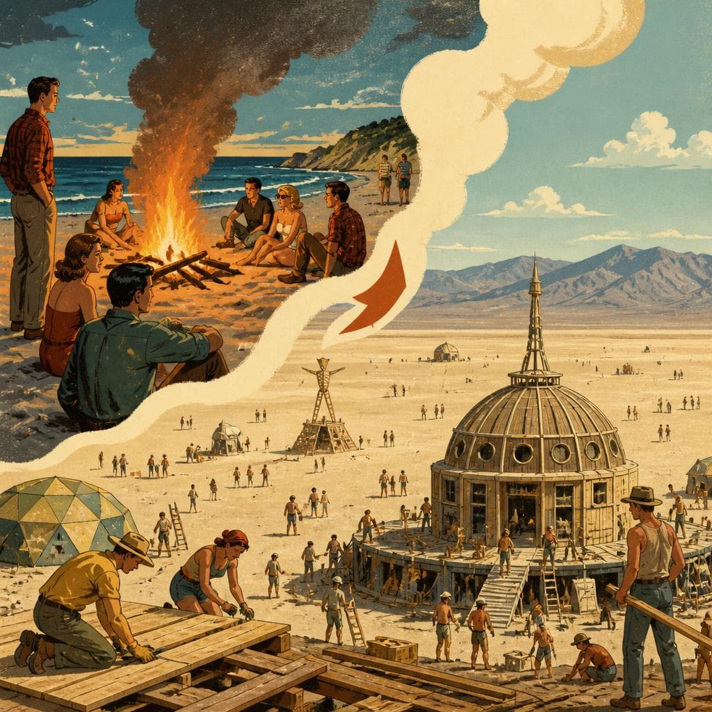 Cover art for How a Beach Bonfire Became a Desert City