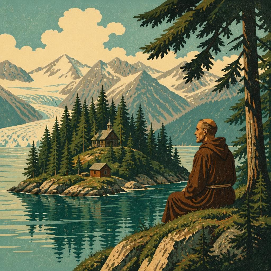 Cover art for The Monk on Spruce Island