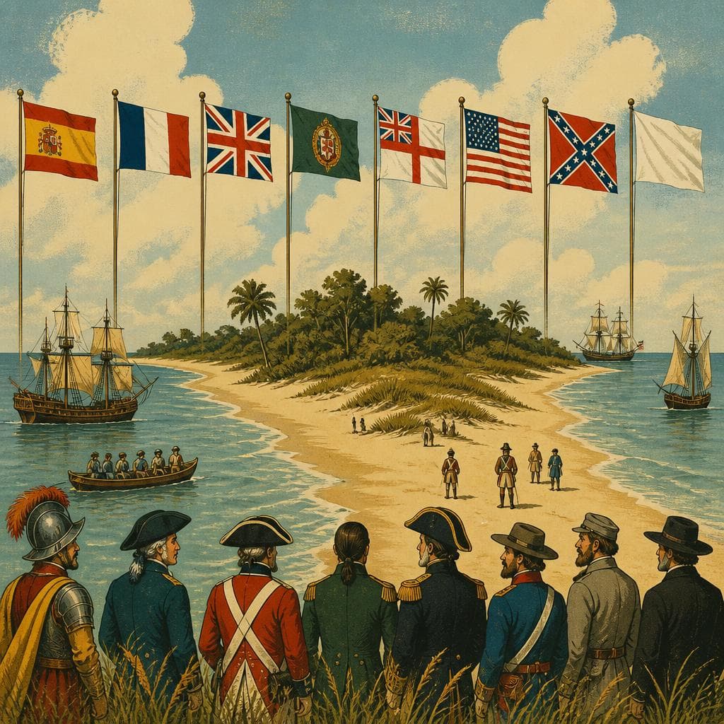Cover art for Eight Flags Over a Narrow Strip of Sand