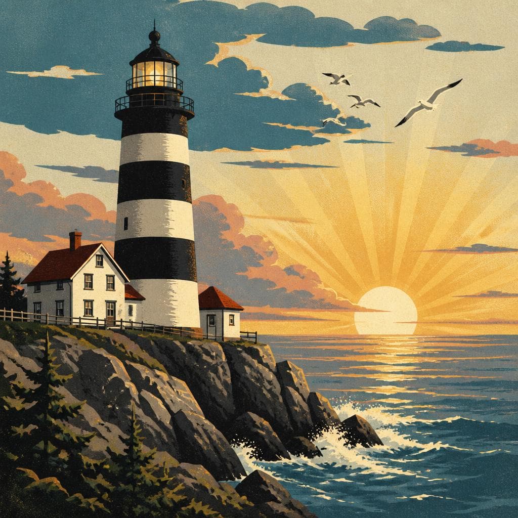 Cover art for The Striped Beacon at the Edge of Day