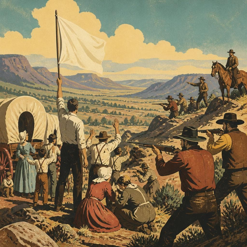 Cover art for The White Flag at Mountain Meadows
