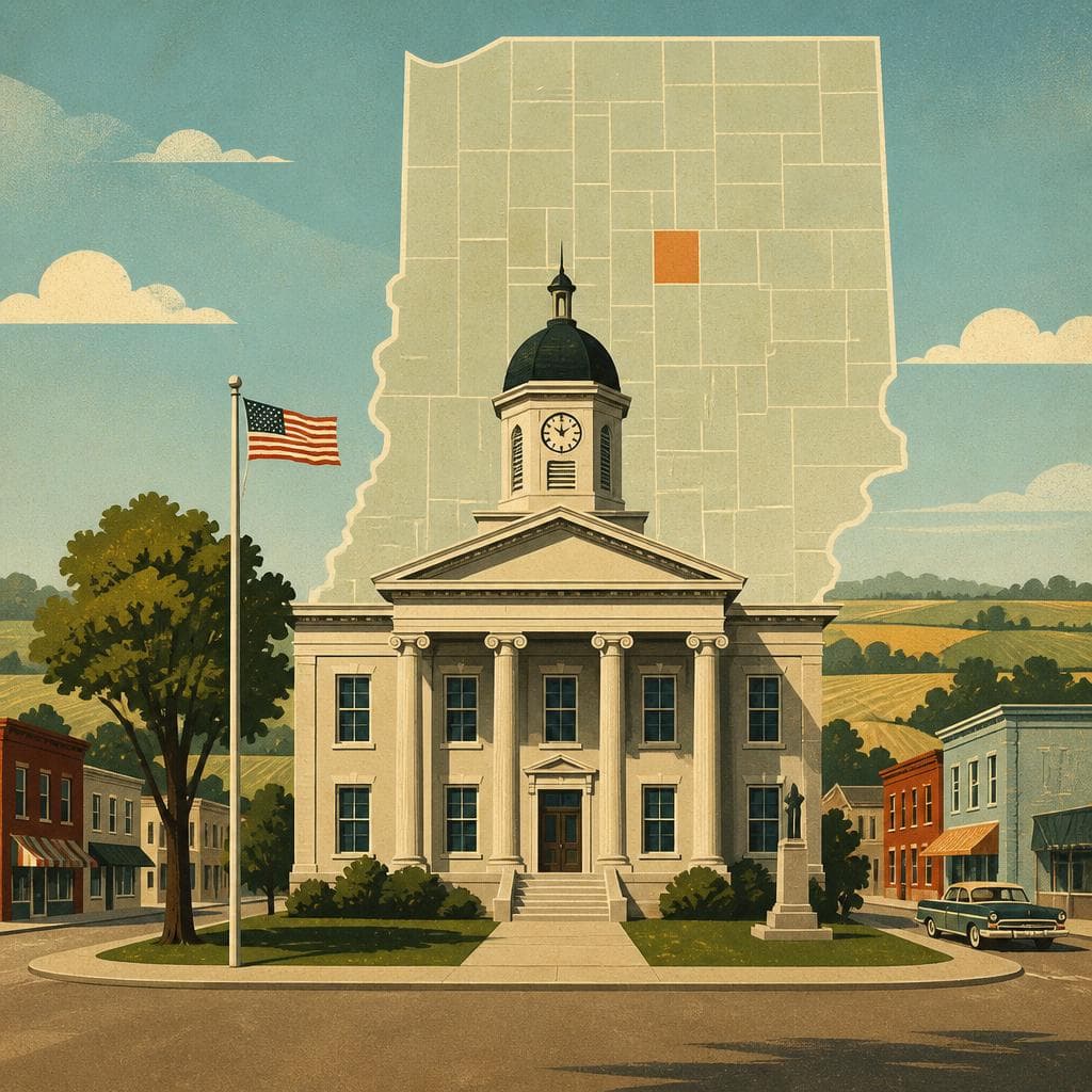 Cover art for One Small County, One Steady Courthouse