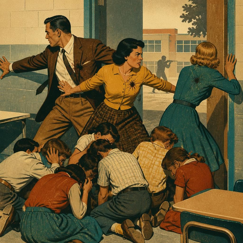 Cover art for The Teachers Who Stood Between Children and Gunfire