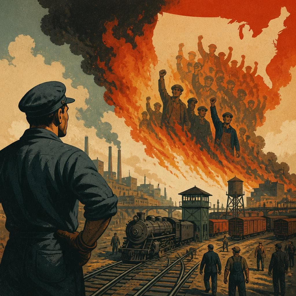Cover art for Where the Railroad Strike Caught Fire