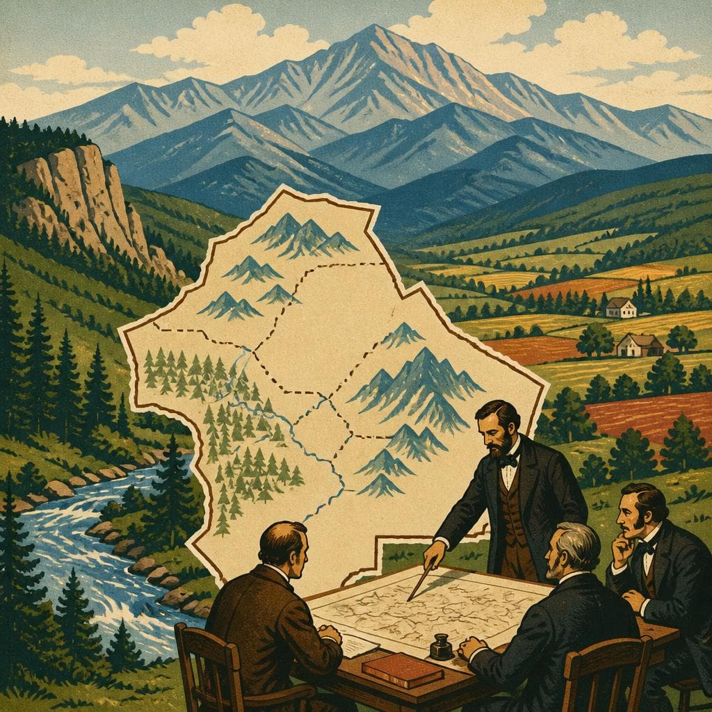 Cover art for A County Drawn by Mountains