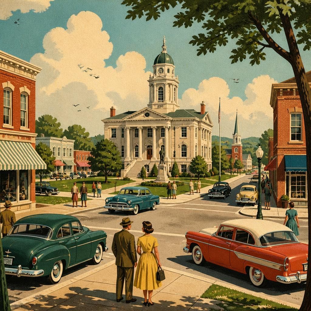 Cover art for Around the Courthouse, a Town Takes Shape
