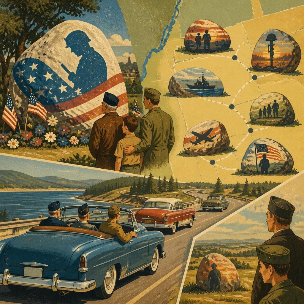 Cover art for How a Painted Boulder Became a Veterans Road Trip