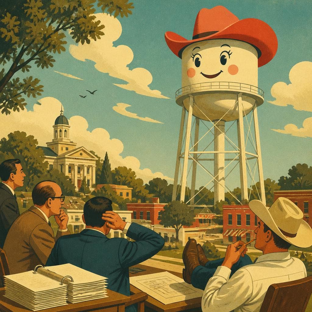 Cover art for How a Water Tower Learned to Say Y’all