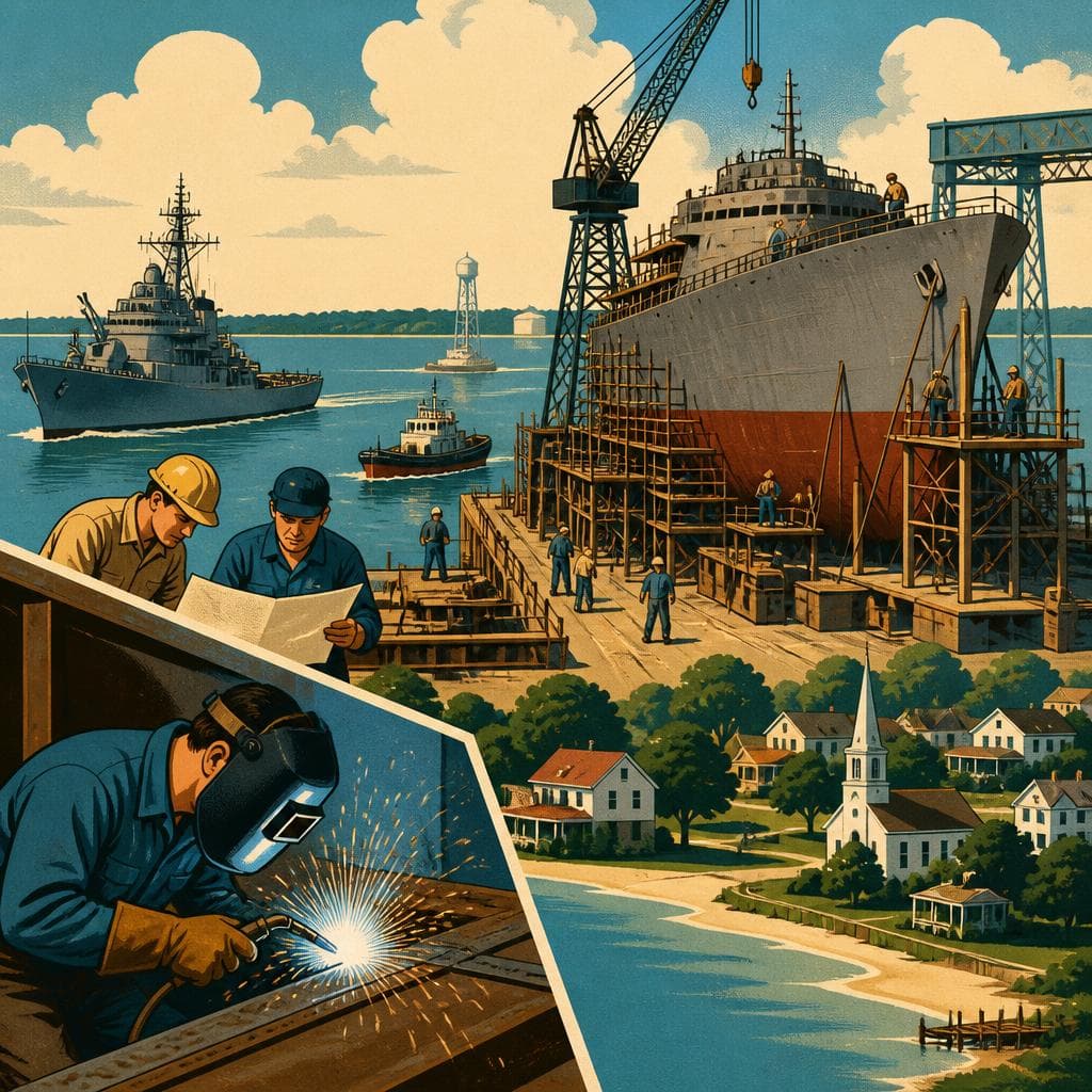 Cover art for Where Pascagoula Learned to Build Warships