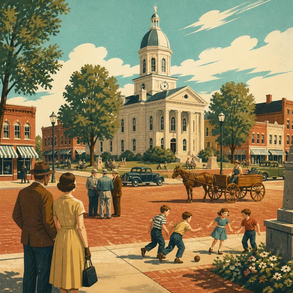 Cover art for Around the Square, a Town Reveals Itself