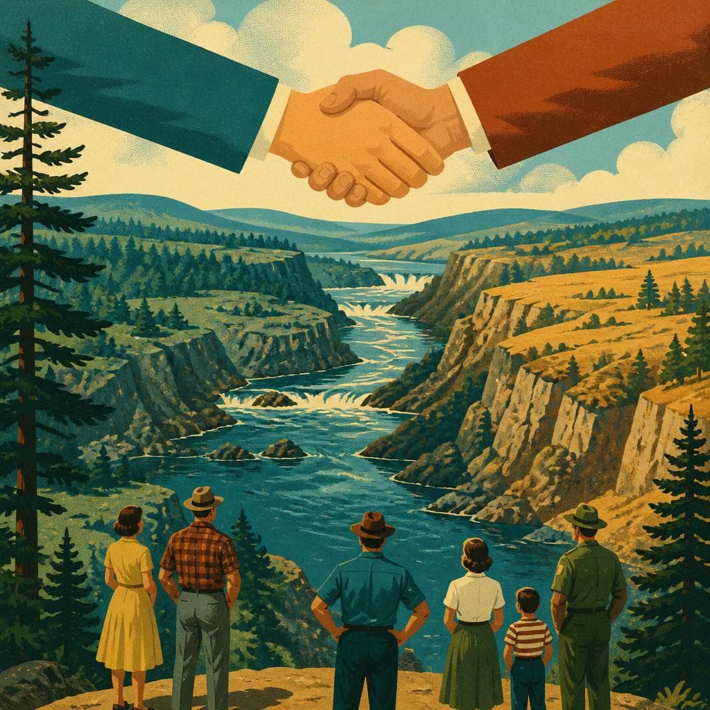 Cover art for Where Two States Chose to Share a Gorge