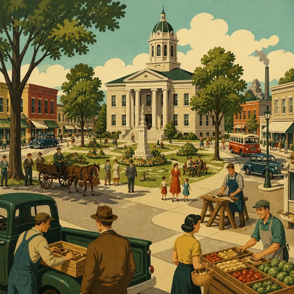 Cover art for Around the Square, a Town Takes Shape