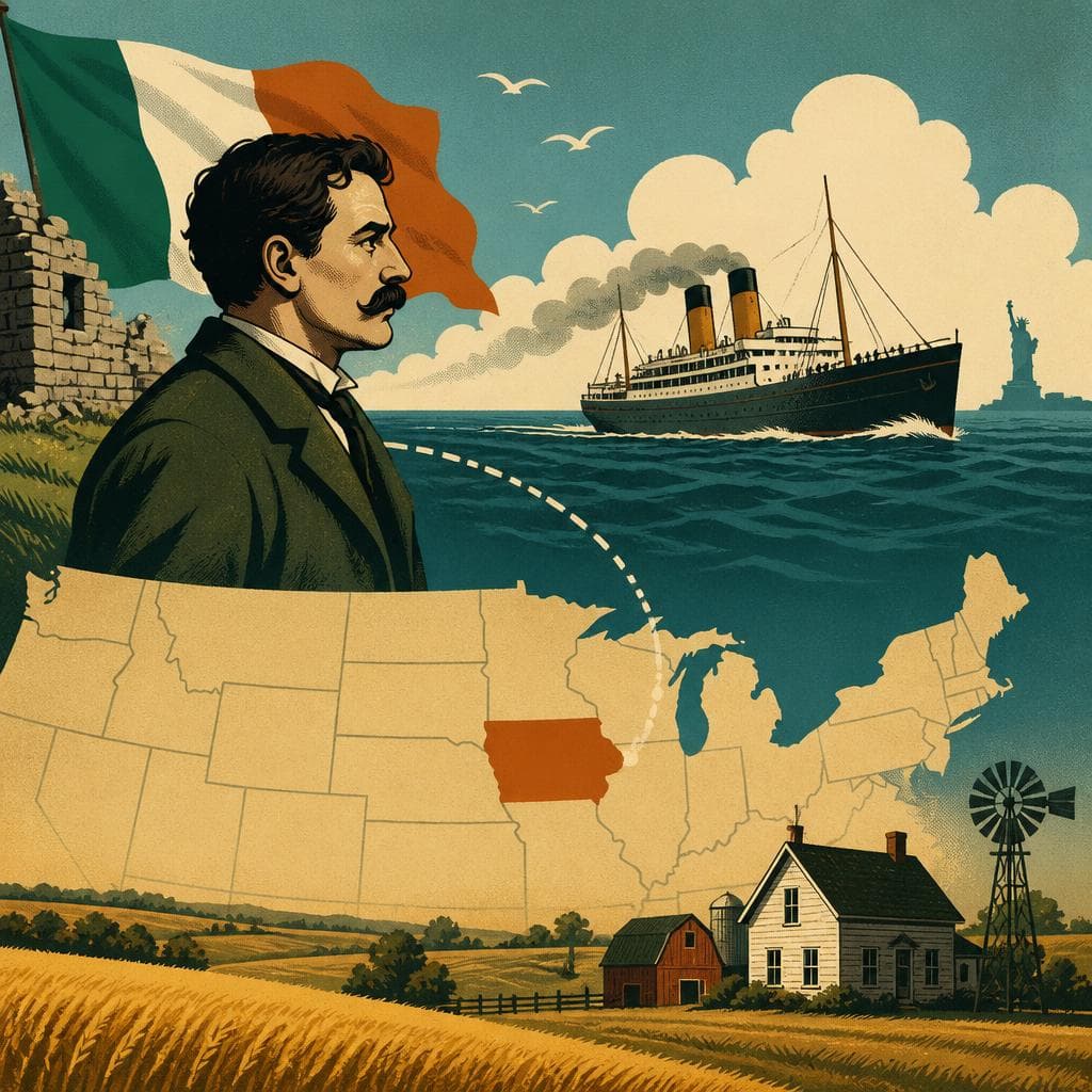 Cover art for An Irish Exile on the Iowa Map