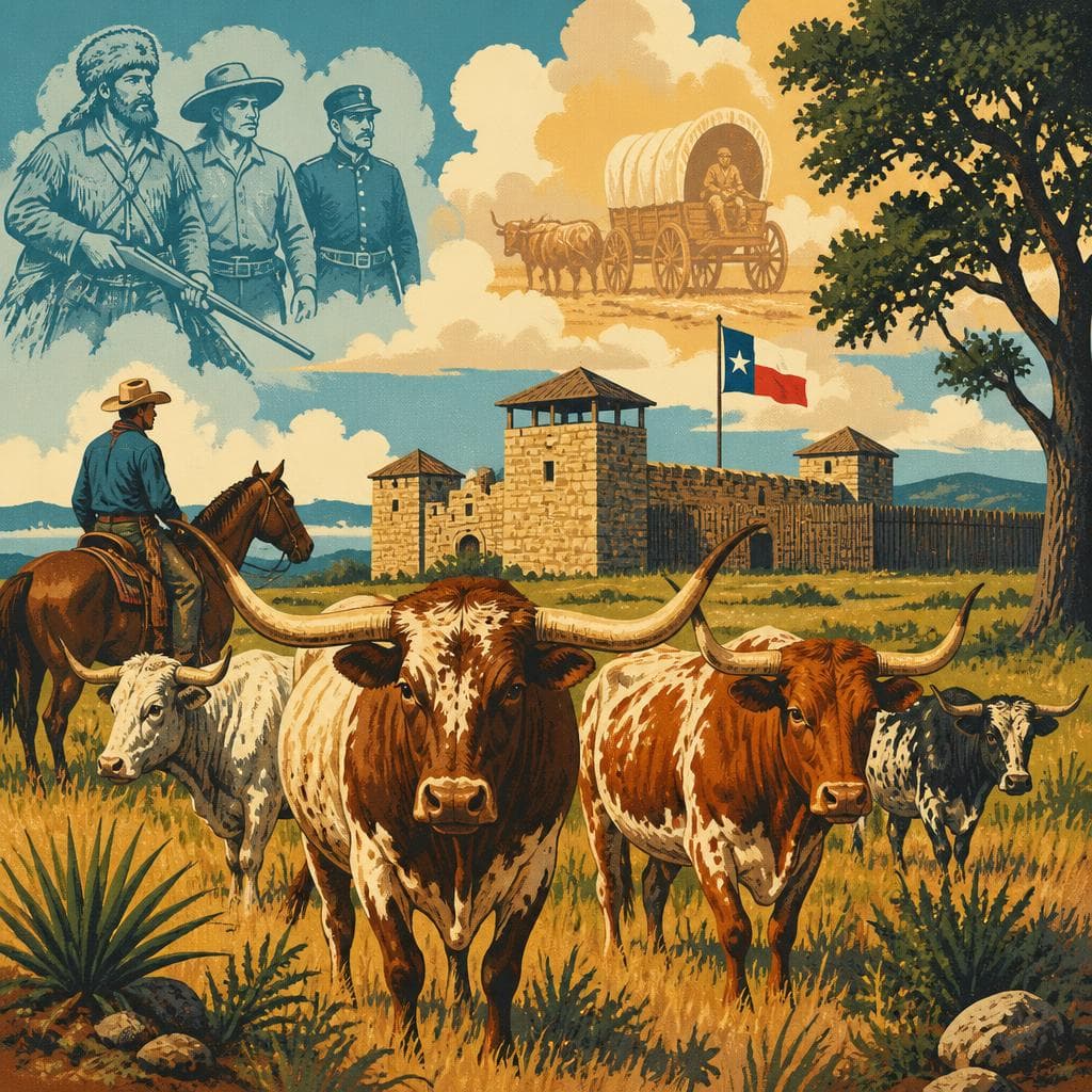 Cover art for Where the Longhorns Keep Texas History Breathing