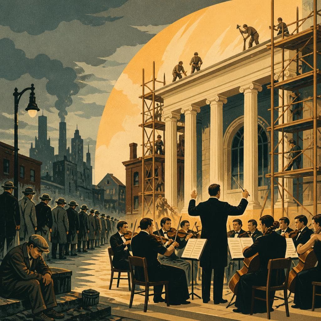 Cover art for A Symphony Built Against Hard Times