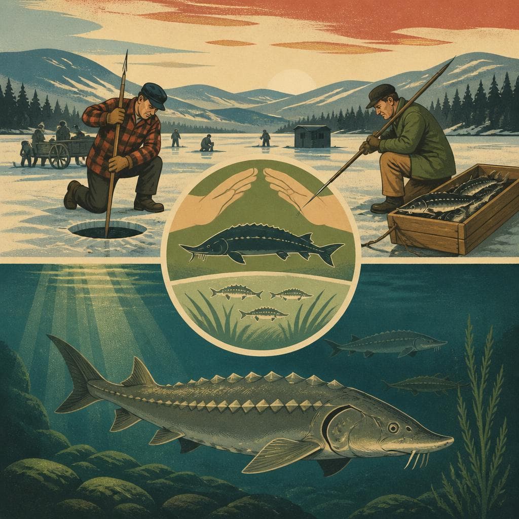 Cover art for Where a Threatened Fish Still Draws Winter Spears