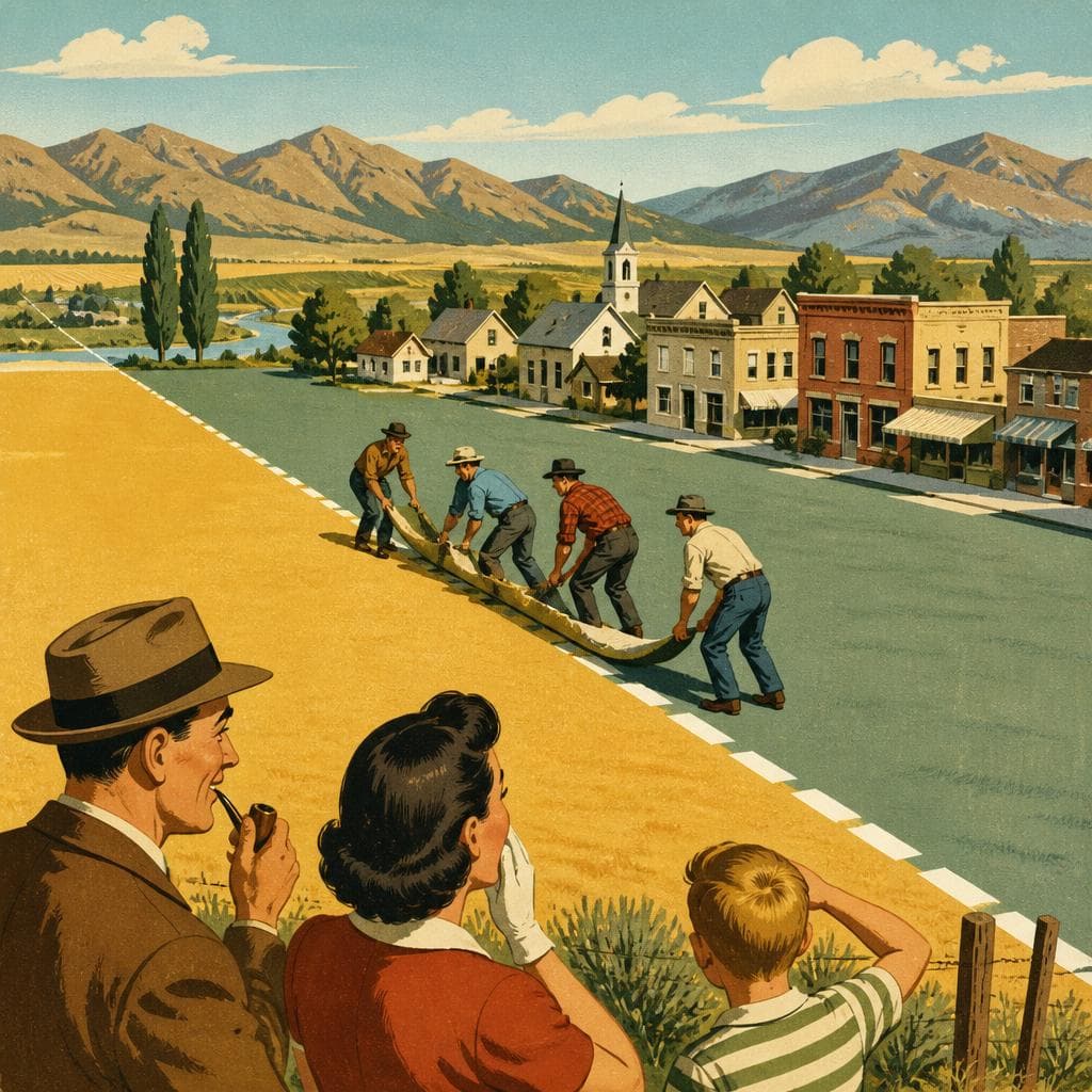 Cover art for The Town That Landed in Idaho by Surprise
