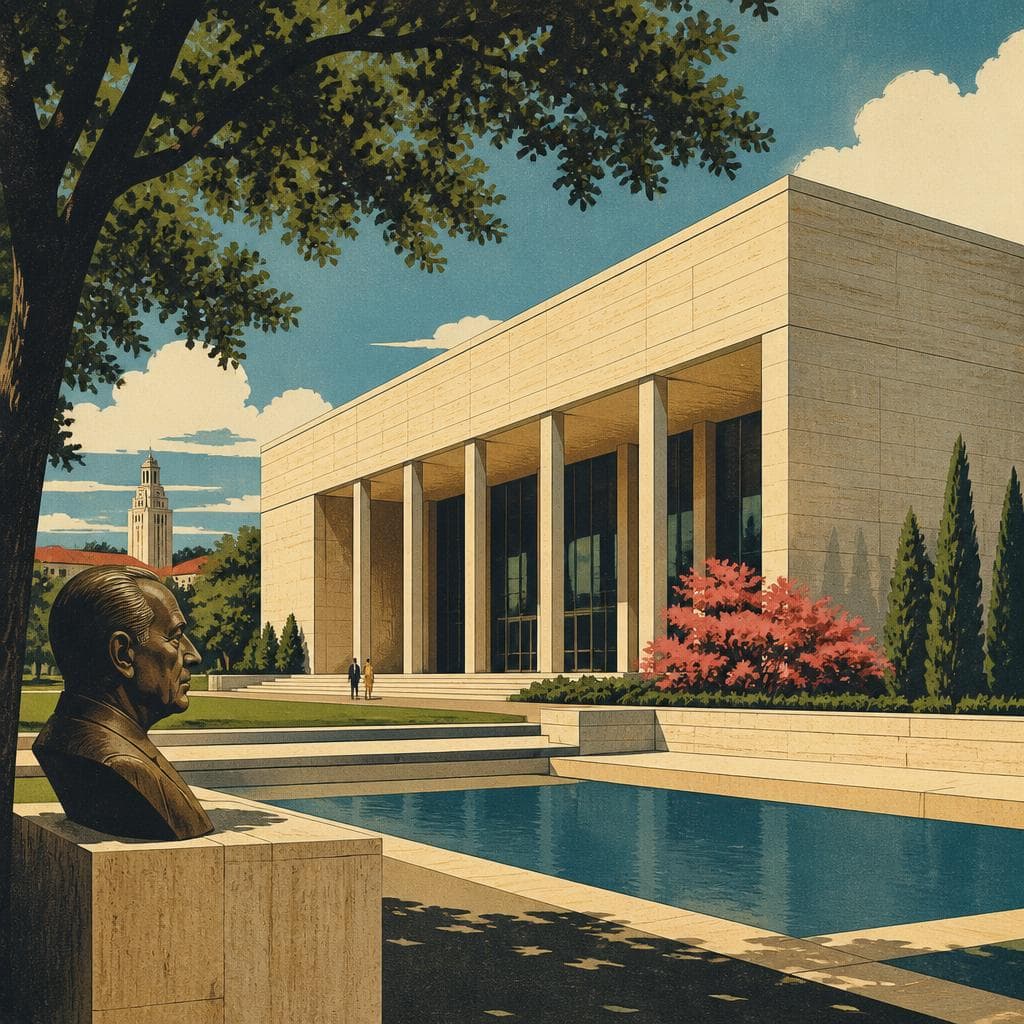 Cover art for A Presidential Library in Straight Lines and Stone